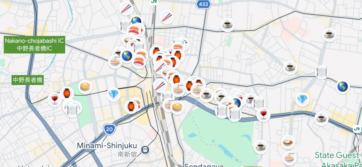 The Shinjuku Food & Drink Map